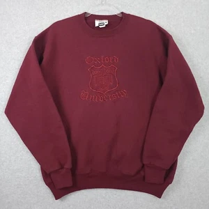 Vintage Oxford University Sweatshirt Herren Große 90 Made In USA Lee Sport Weinrot - Bild 1 von 12