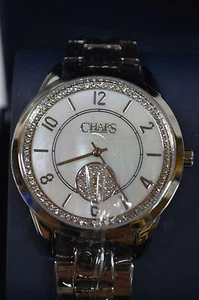 NEW Chaps Women's CHP3012 Silver Tone Stainless-Steel Mother Of Pearl Watch - Picture 1 of 8