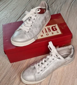 NEU "Mustang" Damenschuhe, Sneaker, Turnschuhe, silber, Gr. 39 - mit Karton - - Bild 1 von 5