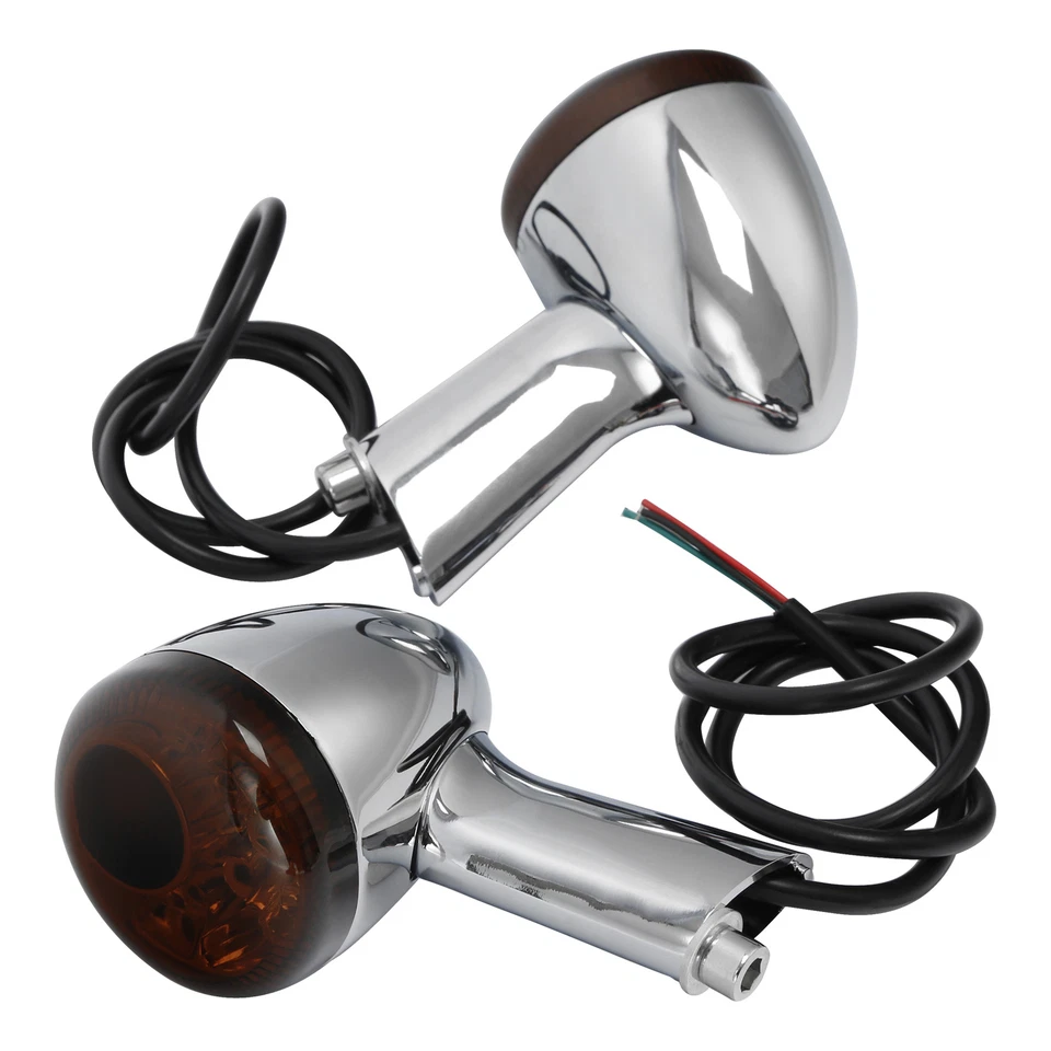 Luz LED de señales de giro traseras cromadas apta para Harley Sportster 883 XL 1200 1992-22 Foto 1 de 4