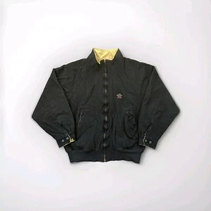 PAUL & SHARK Yatching Reversible Wool Bomber Jacket Large L Black & Yellow - Picture 1 of 20