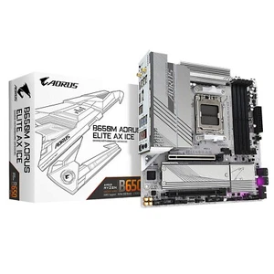 Gigabyte B650M AORUS ELITE AX ICE DDR5 Socket AM5 Micro ATX Motherboard HDMI DP - Picture 1 of 3