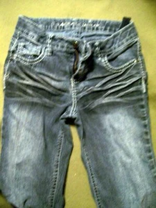 The Original Arizona Jean Co. Girls 18 Regular Sequin Back Pockets Blue Jeans - Picture 1 of 8
