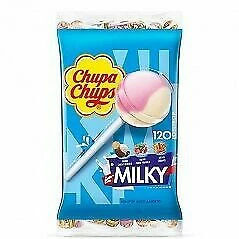 Chupa Chups Milky Gusti Assortiti Lollipop - 12o Pezzi