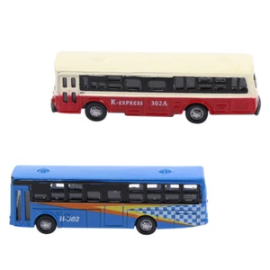 6 Mini-Bus Modèle Fonte Échelle N 1:160 Roue Libre Disposition du Chemin de Fer - Picture 1 of 8