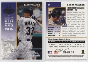 2003 Donruss Champions Sample Silver Larry Walker #94 HOF
