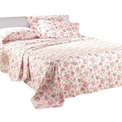 Copriletto non trapuntato matrimoniale 2 piazze Caleffi mod."Fiorita" - Immagine 1 di 3