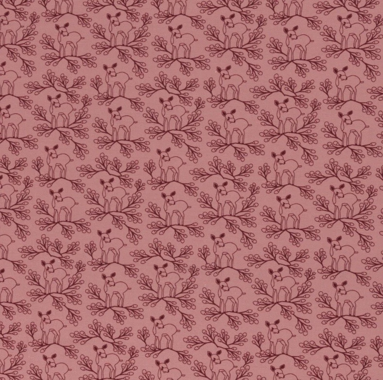 Jersey Deerberry by Jolijou von Swafing Rehe rosa altrosa  25cm x 160cm Öko  - Bild 1 von 1