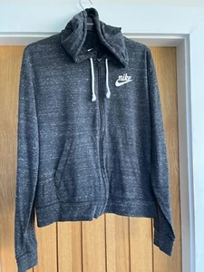Nike Women’s Dark Grey Lightweight Full Zip Hooded Sweat Jumper Jacket Small 10 - Picture 1 of 11