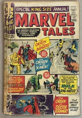 MARVEL TALES ANNUAL #2 1965 X-Men JACK KIRBY Doctor Strange STEVE DITKO Reader - Image 1 of 2