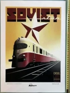 1963 Russische Sowjetische UdSSR Intourist "Star Train" Poster 30x40cm - Bild 1 von 4