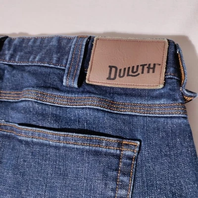 Pantalones de mezclilla Duluth Trading 36x32 (33"x30") doble flexión calce relajado - imperfectos Foto 1 de 4