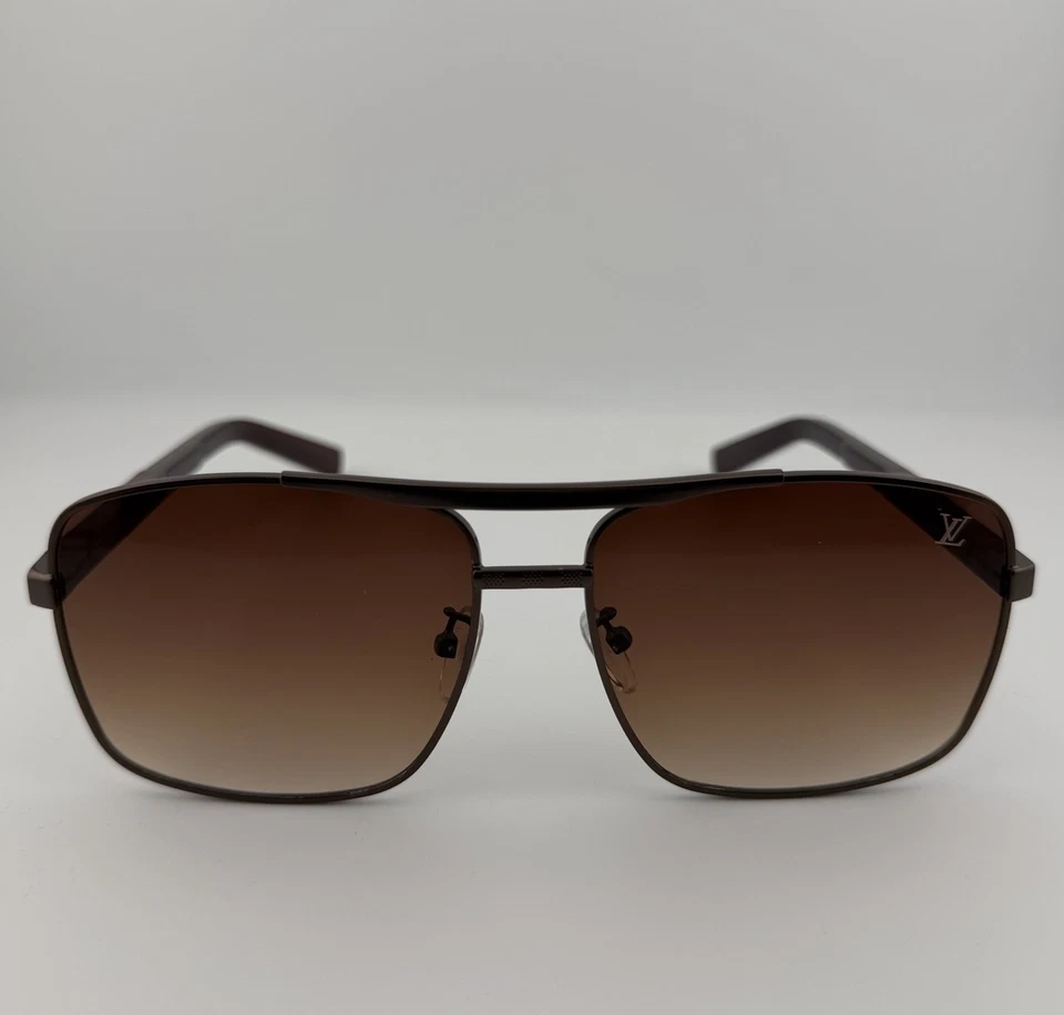 Gafas de sol Louis Vuitton Pilot Attitude Z0259U marrón marco/lente usadas auténticas Foto 1 de 4