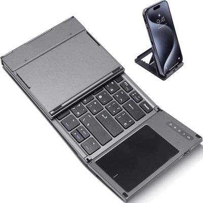 Ewin Wireless Keyboard Bluetooth Foldable Japanese Layout Equipped with Touchpad - Image 1 of 4