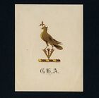 Exlibris Bookplate * ANONYMUS * Vogel Taube Pigeon Bird