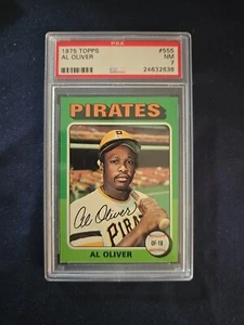 1975 Topps Al Oliver #555 PSA 7 NM - Picture 1 of 3