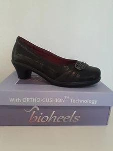 Bioheels Orthofeet Black Maya Orthopedic Heels Flower Sz 8.5B Bonus Inserts Sale - Picture 1 of 14