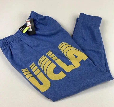New Nike UCLA Bruins NCAA Fleece Jogger Sweatpants Mens Large L DN1217-403 Cover