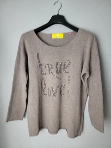 LIEBLINGSSTÜCK STRICKPULLOVER 44 PULLOVER 100 % SCHURWOLLE NIETEN WOLLE 2401040 - Bild 1 von 5