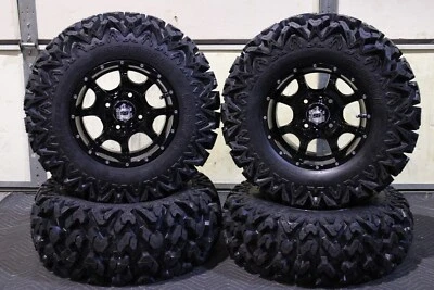 KIT DE RUEDA NEGRA SUZUKI KING QUAD 750 25" SIERRA RASGADORA RADIAL ATV NEUMÁTICO Y COBRA IRS1CA Foto 1 de 4