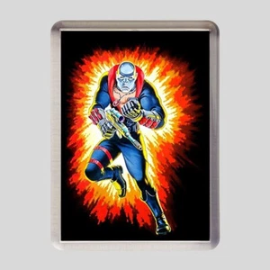 DESTRO KARTE ART 50 mm x 35 mm Acryl Kühlschrank Magnet GI Joe Real American Hero - Bild 1 von 2