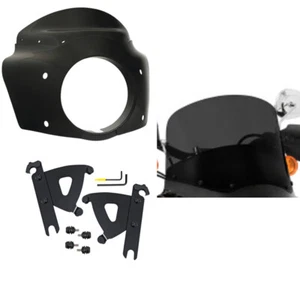 Kit de parabrisas negro Memphis Shades Road Warrior carenado 11 Harley Softail 86-17 - Imagen 1 de 4