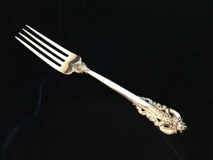 Vajilla Wallace plata esterlina, gran barroco, tenedor de almuerzo para cena, 7 1/2 in - Imagen 1 de 9