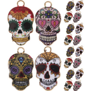  40 pièces jolies charmes crâne artisanat pendentif squelette collier Halloween