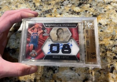 Brook Lopez RC BGS 10 9.5 Signature Threads CLEAR Signed Graded Beckett /599 WOW - Image 1 of 4