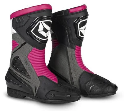 Botas de motocicleta impermeables para mujer Cortech Apex Air RR rubí/blanco Foto 1 de 3