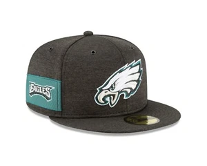Cappello aderente Philadelphia Eagles New Era NFL Sideline Home 59FIFTY - Nero - Foto 1 di 7