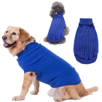 Invierno Tejido Cachorro Perro Jersey Suéter Ropa para Mascotas Para Perros Pequeños Perro Abrigo Foto 1 de 4