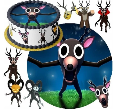 MARKENLOS Roblox Tortenaufleger 99 Nights in the Forest Essbar Tortenaufleger Torte Deko