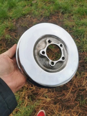 Vintage Harley Davidson Hydraglide Front Brake Drum Panhead Chromed 44110-49 - Image 1 of 4