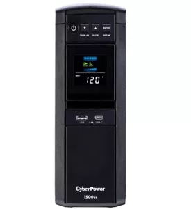 CyberPower GX1500U-R Gaming 1500VA 12 Outlets LCD UPS - Certified Refurbished - Afbeelding 1 van 9