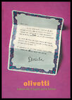 Anni ' 70  * Pubblicit Originale "Olivetti - CROSBY FLETCHER FORBES, Lettera 32