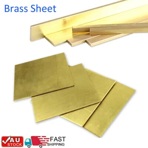 Brass Sheet Plate Flat Bar Strip 100/200/300mm Thick 1/1.5/3/4mm Thin Material - Picture 1 of 9