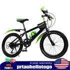 Kids Bike 20in Child Bike 7 Speed High Carbon Steel Bicycle w/ Double Disc Brake