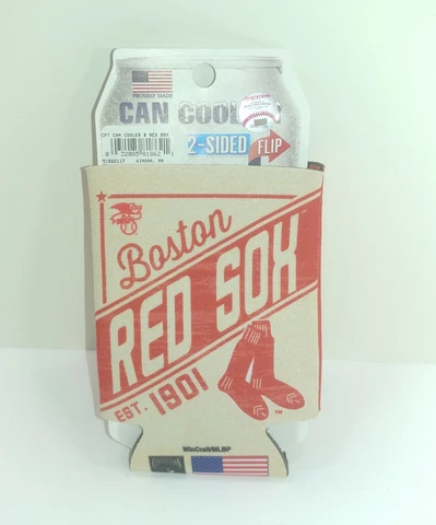 Boston Red Sox Vintage Design Can Cooler 12oz Collapsible Koozie- Two Sided NEW Cover