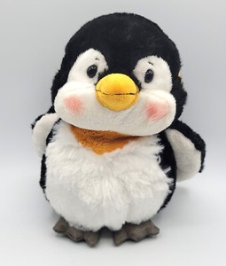 GANZ  Penguin Bird Webkinz Plush Stuffie Animal Toy 9" Black White