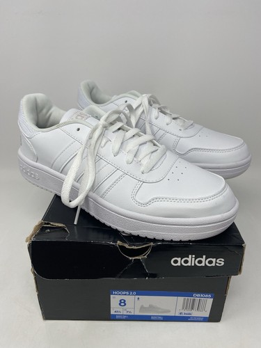 Sneakers Adidas Hoops 2.0 basket DB1085 bianche da uomo taglia: 8