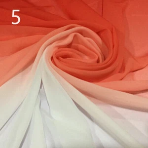 Two Tone Gradient Chiffon Fabric Stage Clothes Dress Costume DIY Craft 1M Sewing - Picture 1 of 12