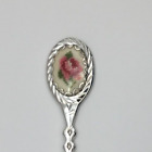 Pink Rose Flower - Vintage Souvenir Spoon Collectible
