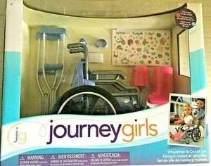 Journey Girls Blue Wheelchair & Crutch Set NEW 6+ - Picture 1 of 3