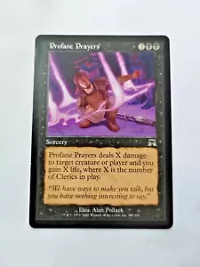 MTG Profane Prayers Onslaught 162/350 Regular Common - Some Edge Wear - See Pics - Picture 1 of 7