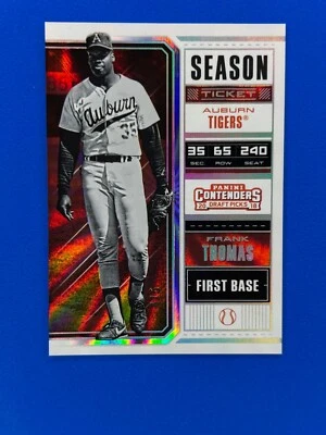 Boleto de la fama Frank Thomas 2017 Panini Contenders #4/5 Auburn Tigers Chicago Foto 1 de 3