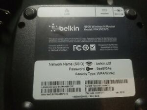Belkin F9K1002v5 N300 4-Port 10/100 Wireless N Router * Tested Working.