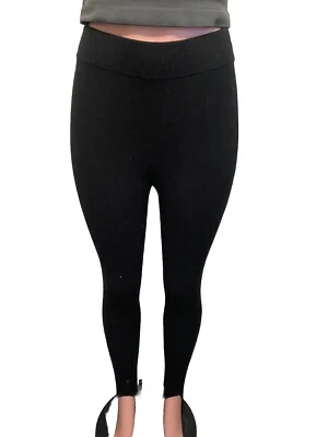 Nuevo con etiquetas Pantalones Legging Estribo Tejido Acogedor Contorno Corporal Express Negro S Acanalado Retro Foto 1 de 3