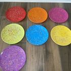 Set of 7 ZAK! DESIGN Melamine 9” Confetti Salad Plates - Multicolored 2006