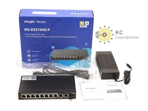 Ruijie Reyee RG-ES210GS-P 8-Port Gigabit PoE w/ 1 SFP & 1 Uplink 120W - Picture 1 of 9